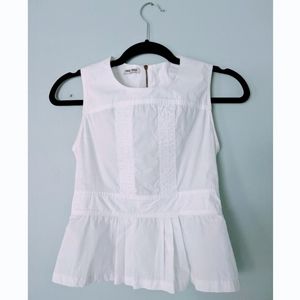 Miu Miu Cotton Sleeveless Blouse